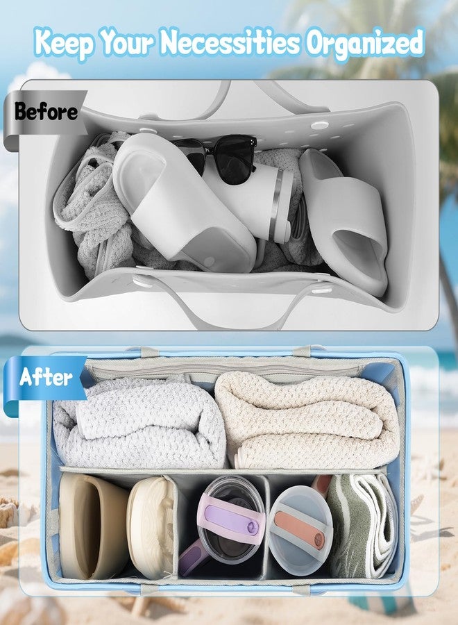 BeadRiver Beach Bag Organizer Lightweight Handbag Organizer for X Large Bag Accessories Inserts Original XL Mesh Insert Divider Pouch - Image 4